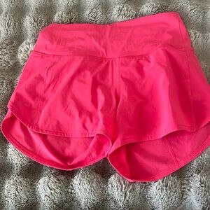 Pink Speed up Shorts 4 in inseem